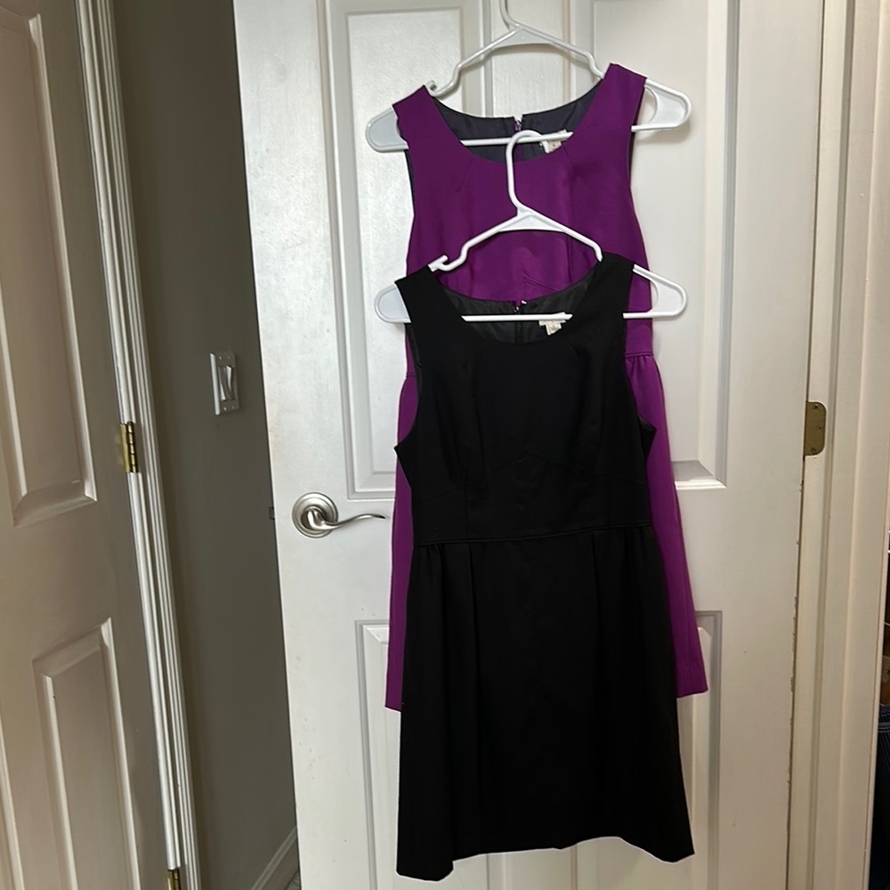 Purple and Black Sleeveless Dresses J Crew Bundle